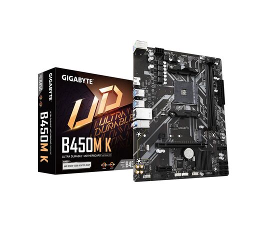Материнська плата GIGABYTE B450M K, зображення 2