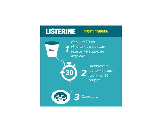 Ополаскиватель для полости рта Listerine Свежая мята Мягкий вкус 600 мл (3574661566597), изображение 3 Ополаскиватель для полости рта Listerine Свежая мята Мягкий вкус 600 мл (3574661566597), изображение 3