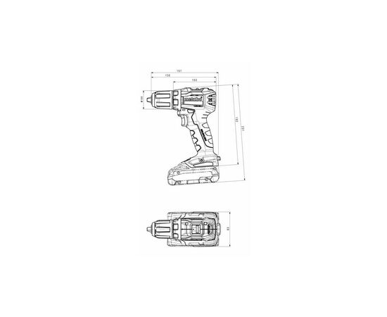 Шуруповерт Metabo BS 18 L BL 18В, 25-60Нм, 0-550·0-1850об/мин, 0.87кг (без АКБ и ЗУ) (602326890), изображение 4 Шуруповерт Metabo BS 18 L BL 18В, 25-60Нм, 0-550·0-1850об/мин, 0.87кг (без АКБ и ЗУ) (602326890), изображение 4