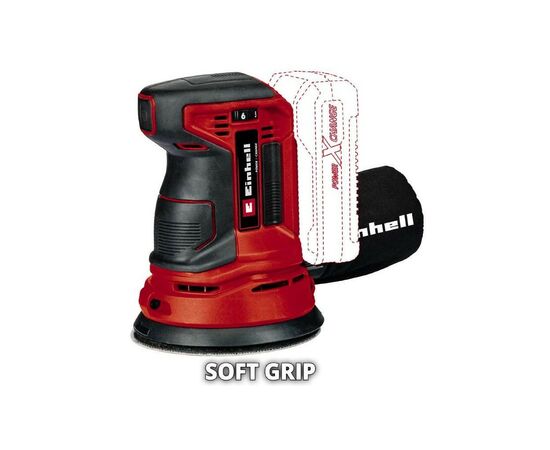 Шлифовальная машина Einhell TE-RS 18LI - Solo 18В, 125 мм, 14000-22000 дв/мин, (без АКБ и ЗУ) (4462010), изображение 5