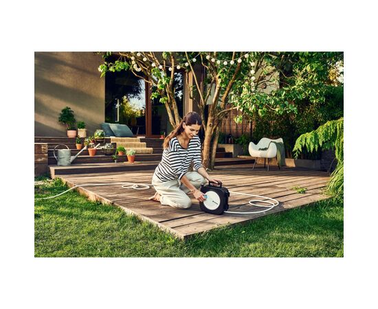 Шланг для поливу Cellfast на катушці ERGO XS, 10+2м, шланга 3/8", комплект конекторів та зрошувач ERGO (55-400), зображення 2 Шланг для поливу Cellfast на катушці ERGO XS, 10+2м, шланга 3/8", комплект конекторів та зрошувач ERGO (55-400), зображення 2