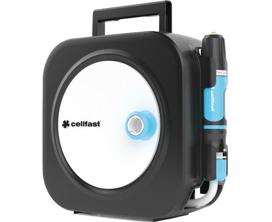 Шланг для поливу Cellfast на катушці ERGO XS, 10+2м, шланга 3/8", комплект конекторів та зрошувач ERGO (55-400)