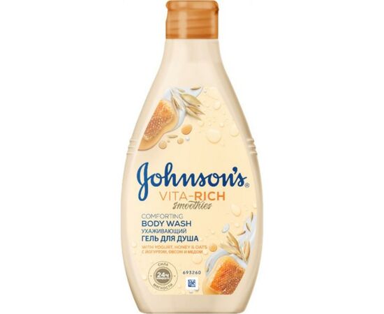 Гель для душа Johnson's Vita-Rich Ухаживающий с йогуртом, овсом и медом 250 мл (3574661509211/3574661385631)