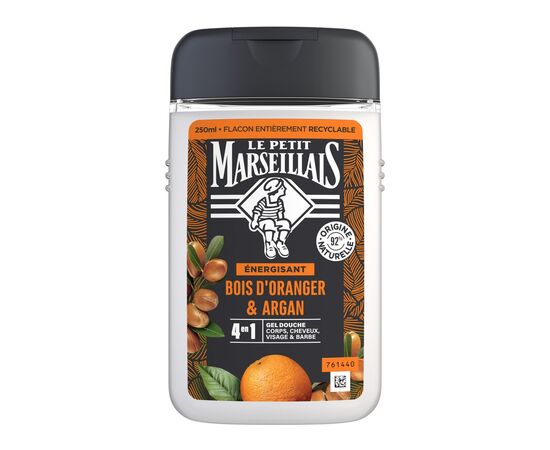 Гель для душу Le Petit Marseillais Апельсинове дерево й аргана 250 мл (3574661193649/3574661701431)