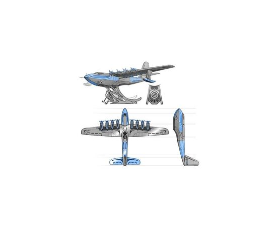 Конструктор Metal Time Коллекционная модель Celestial Hercules Spruce Goose H-4 Aircraft (MT100), изображение 3 Конструктор Metal Time Коллекционная модель Celestial Hercules Spruce Goose H-4 Aircraft (MT100), изображение 3