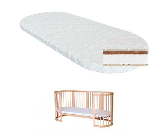 Матрас для детской кроватки Ingvart на диванчик Smart Bed Oval кокос+поролон, 60х168 см (6026262)