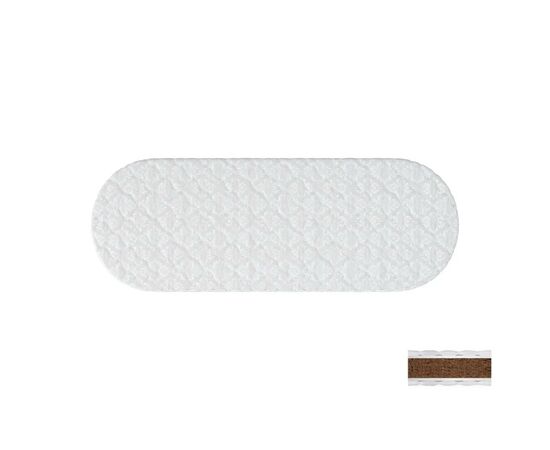 Матрас для детской кроватки Ingvart на диванчик Smart Bed Oval кокос, 60х168 см (6025252), изображение 2 Матрас для детской кроватки Ingvart на диванчик Smart Bed Oval кокос, 60х168 см (6025252), изображение 2