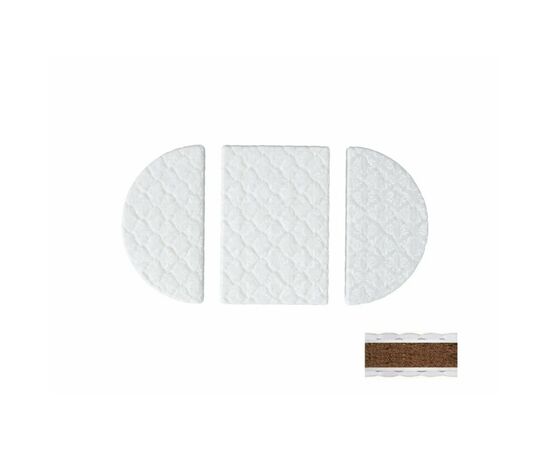 Матрас для детской кроватки Ingvart трансформер на кровать Smart Bed Round кокос+поролон, 72х72/120 см (721525), изображение 2 Матрас для детской кроватки Ingvart трансформер на кровать Smart Bed Round кокос+поролон, 72х72/120 см (721525), изображение 2