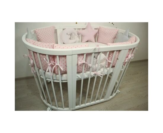 Детский постельный набор Ingvart Белая ночь в розовых тонах (8001-5), изображение 4 Детский постельный набор Ingvart Белая ночь в розовых тонах (8001-5), изображение 4