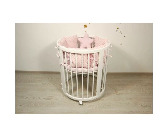 Детский постельный набор Ingvart Белая ночь в розовых тонах (8001-5), изображение 5 Детский постельный набор Ingvart Белая ночь в розовых тонах (8001-5), изображение 5