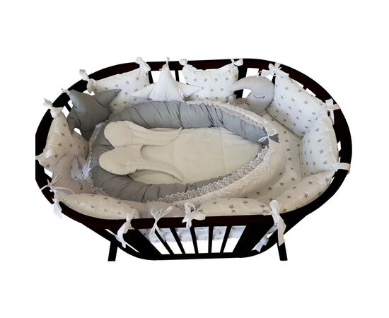 Детский постельный набор Ingvart Белая ночь в серых тонах плюс (8001-2), изображение 3