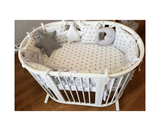 Детский постельный набор Ingvart Белая ночь в серых тонах плюс (8001-2), изображение 4