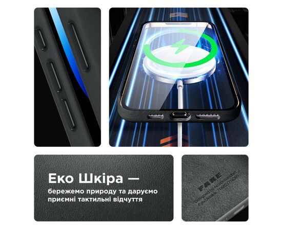 Чехол для мобильного телефона Armorstandart FAKE Leather Case Apple iPhone 15 Pro Max Black (ARM76305), изображение 4