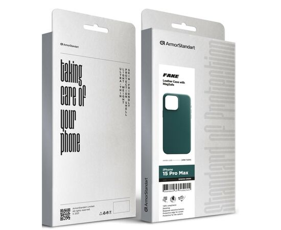 Чехол для мобильного телефона Armorstandart FAKE Leather Case Apple iPhone 15 Pro Max Sequoia Green (ARM76309), изображение 5