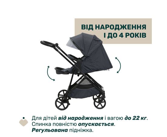 Коляска Chicco 2 в 1 Seety сіра (2900990869008) (87097.53.01), изображение 7 Коляска Chicco 2 в 1 Seety сіра (2900990869008) (87097.53.01), изображение 7