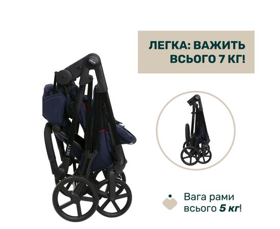 Коляска Chicco 2 в 1 Seety синяя (2900990870639) (87097.79.01), изображение 12