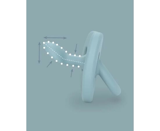 Пустышка Suavinex Colour Essence 0-6 мес, анатомическая силиконовая, прозрачная (308087), изображение 3