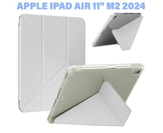 Чехол для планшета BeCover Ultra Slim Origami Transparent Apple iPad Air 11" M2 2024 Gray (711390)