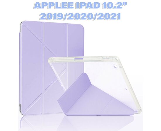 Чехол для планшета BeCover Ultra Slim Origami Transparent Apple Pencil Apple iPad 10.2 2019/2020/2021 Purple (711101)