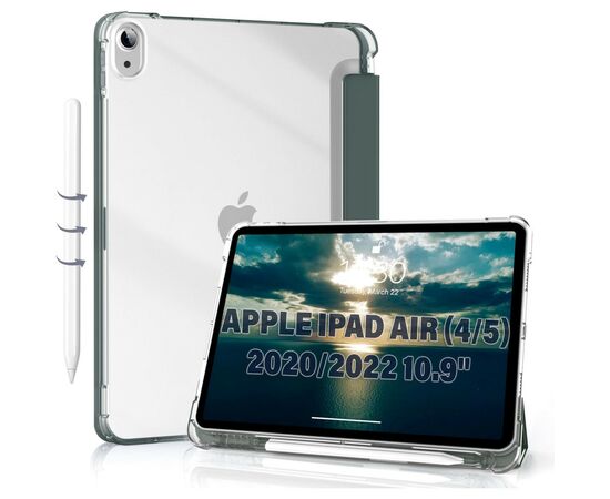 Чехол для планшета BeCover Soft Edge Apple iPad Air (4/5) 2020/2022 10.9" Dark Green (711120), изображение 2 Чехол для планшета BeCover Soft Edge Apple iPad Air (4/5) 2020/2022 10.9" Dark Green (711120), изображение 2