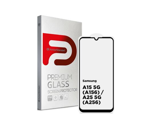 Стекло защитное Armorstandart Full Glue Samsung A15 5G (A156) / A25 5G (A256) Black (ARM72440)