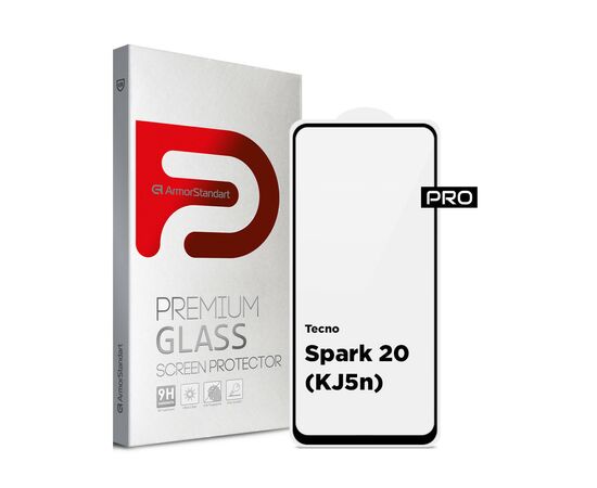 Стекло защитное Armorstandart Pro Tecno Spark 20 (KJ5n) Black (ARM77678)