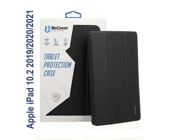 Чохол до планшета BeCover Tri Fold Hard Apple iPad 10.2 2019/2020/2021 Black (706864) (706864)