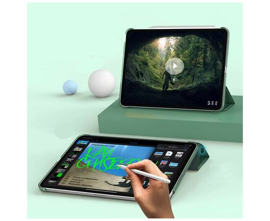 Чехол для планшета BeCover Tri Fold Hard Apple iPad Air 11" M2 2024 Dark Green (711414), изображение 4 Чехол для планшета BeCover Tri Fold Hard Apple iPad Air 11" M2 2024 Dark Green (711414), изображение 4