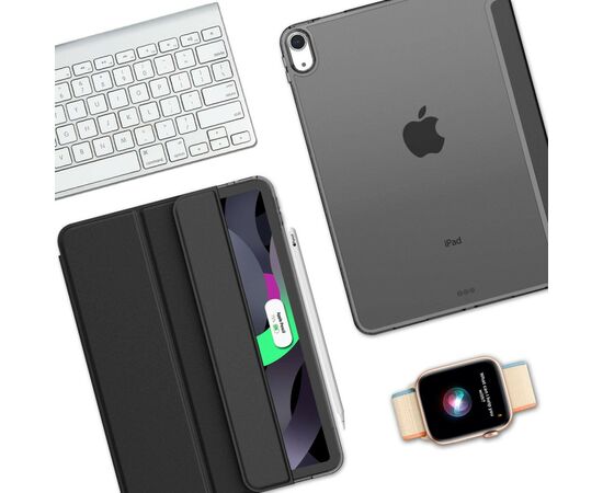 Чехол для планшета BeCover Tri Fold Hard Apple iPad Air 4 10.9 2020/2021 Black (706860) (706860), изображение 4 Чехол для планшета BeCover Tri Fold Hard Apple iPad Air 4 10.9 2020/2021 Black (706860) (706860), изображение 4