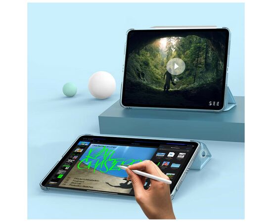 Чехол для планшета BeCover Tri Fold Hard Apple iPad Air 4 10.9 2020/2021 Light Blue (709658) (709658), изображение 5