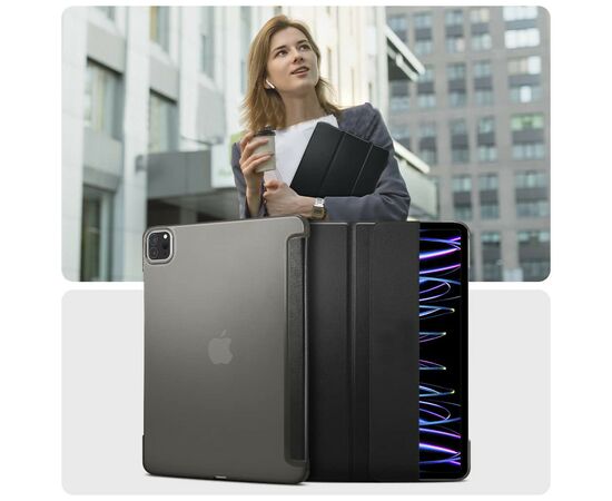 Чехол для планшета BeCover Tri Fold Hard Apple iPad Pro 12.9 2020/2021/2022 Black (709668) (709668), изображение 3 Чехол для планшета BeCover Tri Fold Hard Apple iPad Pro 12.9 2020/2021/2022 Black (709668) (709668), изображение 3