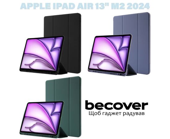 Чохол до планшета BeCover Tri Fold Hard TPU Apple iPad Air 13" M2 2024 Dark Green (711467), зображення 6 Чохол до планшета BeCover Tri Fold Hard TPU Apple iPad Air 13" M2 2024 Dark Green (711467), зображення 6