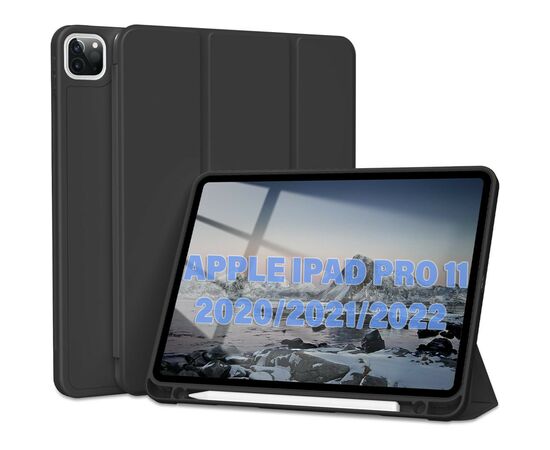 Чехол для планшета BeCover Tri Fold Hard TPU Apple iPad Pro 11 2020/2021/2022 Black (711109), изображение 2 Чехол для планшета BeCover Tri Fold Hard TPU Apple iPad Pro 11 2020/2021/2022 Black (711109), изображение 2
