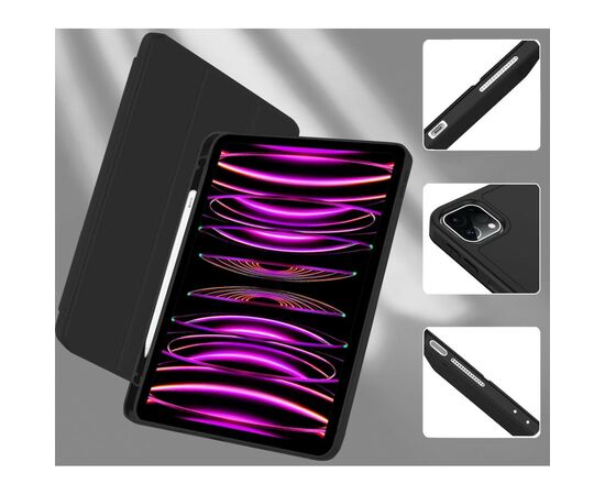 Чехол для планшета BeCover Tri Fold Hard TPU Apple iPad Pro 11 2020/2021/2022 Black (711109), изображение 4 Чехол для планшета BeCover Tri Fold Hard TPU Apple iPad Pro 11 2020/2021/2022 Black (711109), изображение 4