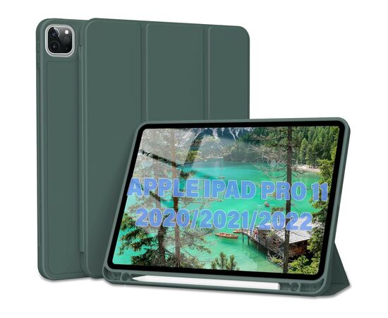 Чехол для планшета BeCover Tri Fold Hard TPU Apple iPad Pro 11 2020/2021/2022 Dark Green (711110), изображение 2 Чехол для планшета BeCover Tri Fold Hard TPU Apple iPad Pro 11 2020/2021/2022 Dark Green (711110), изображение 2