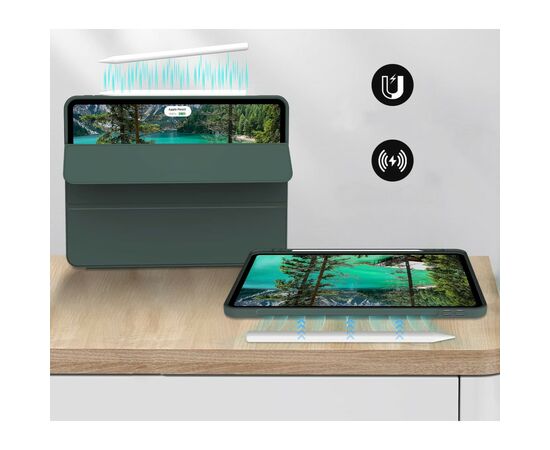 Чехол для планшета BeCover Tri Fold Hard TPU Apple iPad Pro 11 2020/2021/2022 Dark Green (711110), изображение 5 Чехол для планшета BeCover Tri Fold Hard TPU Apple iPad Pro 11 2020/2021/2022 Dark Green (711110), изображение 5
