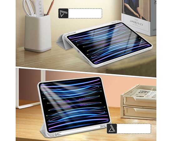 Чехол для планшета BeCover Tri Fold Hard TPU Apple iPad Pro 11 2020/2021/2022 Gray (711111), изображение 4 Чехол для планшета BeCover Tri Fold Hard TPU Apple iPad Pro 11 2020/2021/2022 Gray (711111), изображение 4