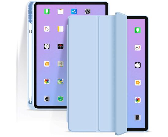 Чехол для планшета BeCover Tri Fold Hard TPU Apple iPad Air 4 10.9 2020/2022 Light Blue (706752) (706752), изображение 3 Чехол для планшета BeCover Tri Fold Hard TPU Apple iPad Air 4 10.9 2020/2022 Light Blue (706752) (706752), изображение 3