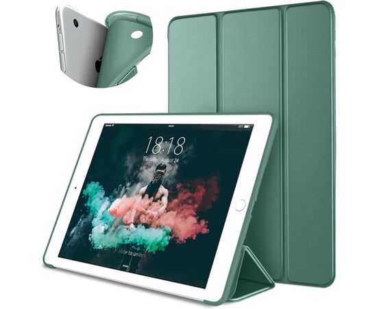 Чохол до планшета BeCover Tri Fold Soft TPU Silicone Apple iPad 9.7 2017/2018 A1822/A1823/A1893/A1954 Dark Green (711129), зображення 2 Чохол до планшета BeCover Tri Fold Soft TPU Silicone Apple iPad 9.7 2017/2018 A1822/A1823/A1893/A1954 Dark Green (711129), зображення 2