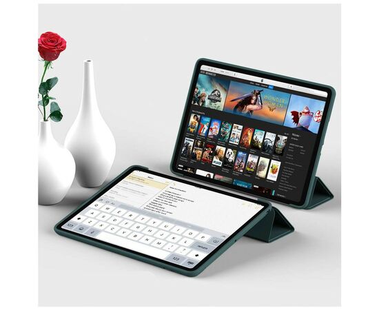 Чехол для планшета BeCover Tri Fold Soft TPU Silicone Apple iPad Air (4/5) 2020/2022 10.9" Dark Green (711130), изображение 6 Чехол для планшета BeCover Tri Fold Soft TPU Silicone Apple iPad Air (4/5) 2020/2022 10.9" Dark Green (711130), изображение 6