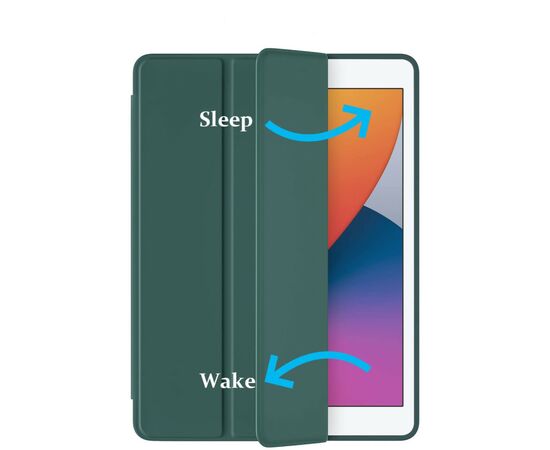 Чехол для планшета BeCover Tri Fold Soft TPU Silicone Apple iPad Air 4 10.9 2020/2021 Dark Green (706870) (706870), изображение 3 Чехол для планшета BeCover Tri Fold Soft TPU Silicone Apple iPad Air 4 10.9 2020/2021 Dark Green (706870) (706870), изображение 3