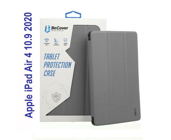 Чехол для планшета BeCover Tri Fold Soft TPU Silicone Apple iPad Air 4 10.9 2020/2021 Gray (706872) (706872)