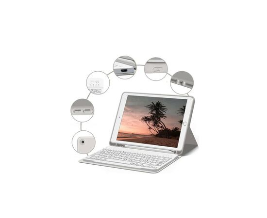 Чохол до планшета BeCover Keyboard Apple iPad 10.2 2019/2020/2021 Gray (711135), зображення 2 Чохол до планшета BeCover Keyboard Apple iPad 10.2 2019/2020/2021 Gray (711135), зображення 2