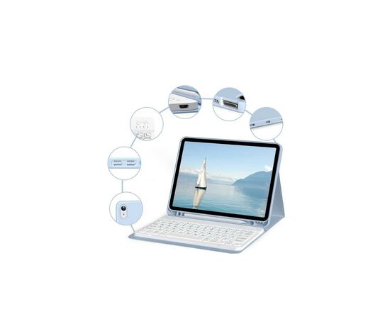 Чохол до планшета BeCover Keyboard Apple iPad 10.2 2019/2020/2021 Light Blue (711136), зображення 2 Чохол до планшета BeCover Keyboard Apple iPad 10.2 2019/2020/2021 Light Blue (711136), зображення 2