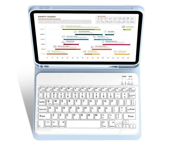 Чехол для планшета BeCover Keyboard Apple iPad 10.9" 2022 Light Blue (711141), изображение 3