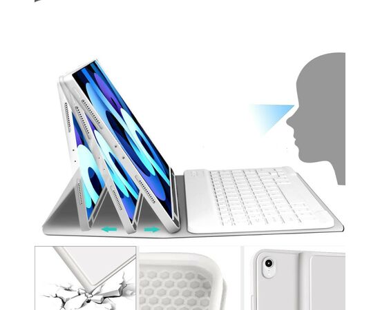 Чохол до планшета BeCover Keyboard Apple iPad Air (4/5) 2020/2022 10.9" Gray (711145), зображення 5 Чохол до планшета BeCover Keyboard Apple iPad Air (4/5) 2020/2022 10.9" Gray (711145), зображення 5