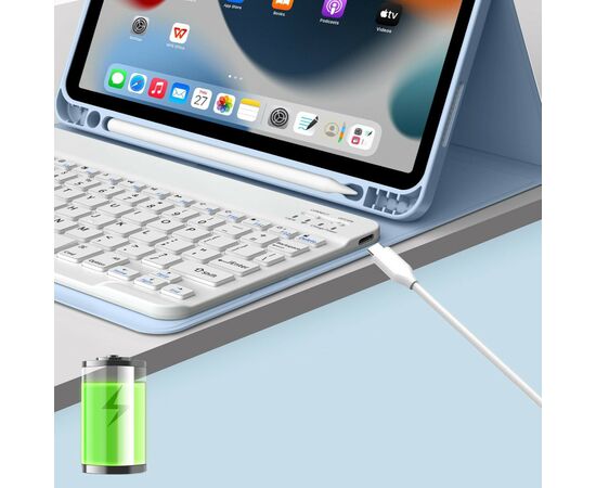 Чохол до планшета BeCover Keyboard Apple iPad Air (4/5) 2020/2022 10.9" Light Blue (711146), зображення 4 Чохол до планшета BeCover Keyboard Apple iPad Air (4/5) 2020/2022 10.9" Light Blue (711146), зображення 4