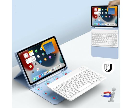 Чохол до планшета BeCover Keyboard Apple iPad Air (4/5) 2020/2022 10.9" Light Blue (711146), зображення 5 Чохол до планшета BeCover Keyboard Apple iPad Air (4/5) 2020/2022 10.9" Light Blue (711146), зображення 5