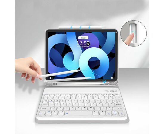 Чехол для планшета BeCover Keyboard Apple iPad Air 11" M2 2024 Gray (711396), изображение 4 Чехол для планшета BeCover Keyboard Apple iPad Air 11" M2 2024 Gray (711396), изображение 4