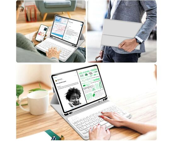 Чехол для планшета BeCover Keyboard Apple iPad Air 11" M2 2024 Gray (711396), изображение 6 Чехол для планшета BeCover Keyboard Apple iPad Air 11" M2 2024 Gray (711396), изображение 6